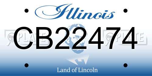 CB22474 Illinois License Plate