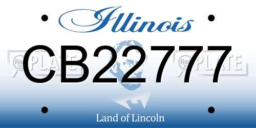 CB22777 Illinois License Plate