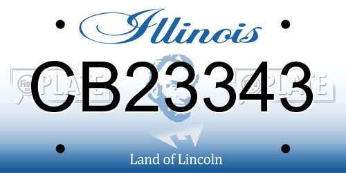 CB23343 Illinois License Plate