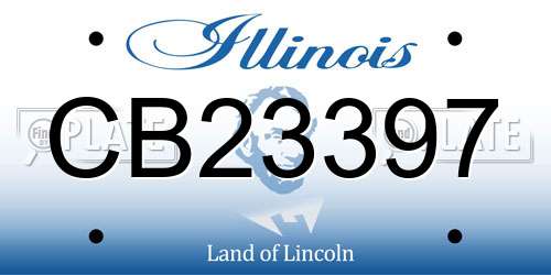 CB23397 Illinois License Plate