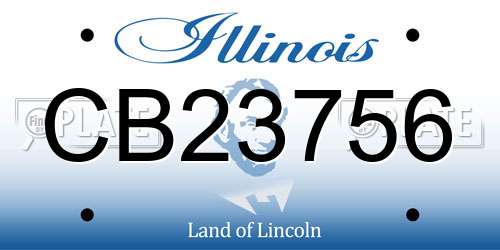 CB23756 Illinois License Plate