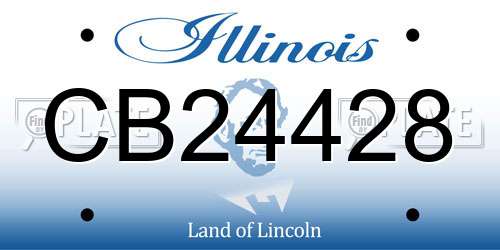 CB24428 Illinois License Plate