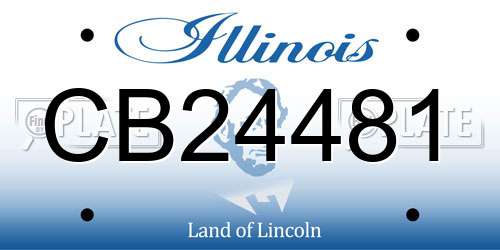 CB24481 Illinois License Plate
