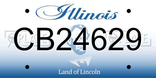 CB24629 Illinois License Plate