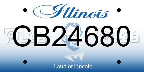 CB24680 Illinois License Plate