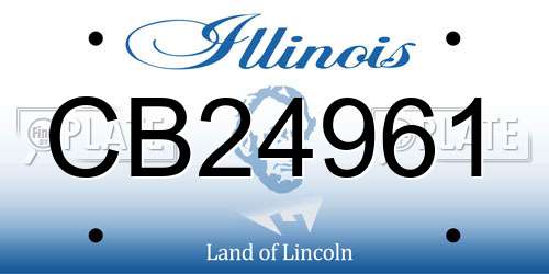 CB24961 Illinois License Plate