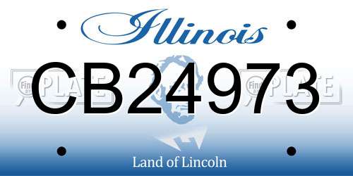 CB24973 Illinois License Plate