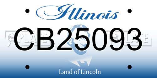 CB25093 Illinois License Plate