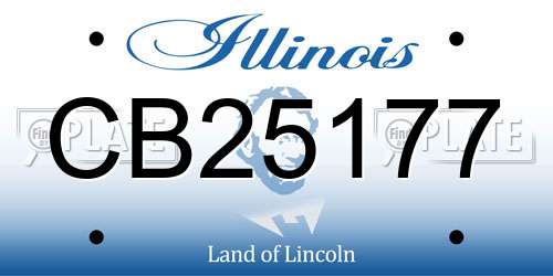 CB25177 Illinois License Plate