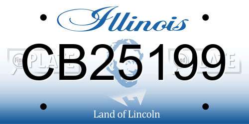 CB25199 Illinois License Plate
