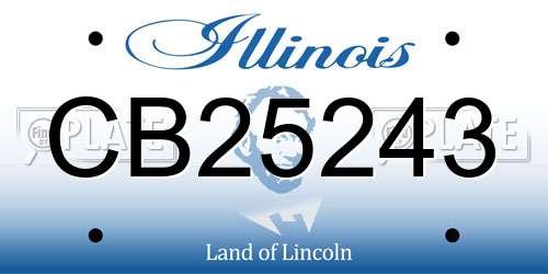 CB25243 Illinois License Plate