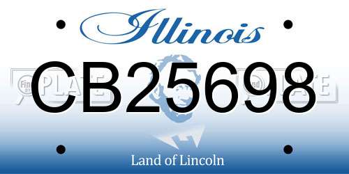 CB25698 Illinois License Plate