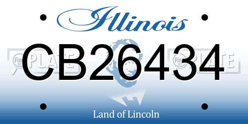 CB26434 Illinois License Plate