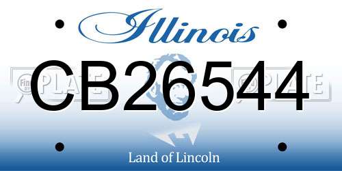 CB26544 Illinois License Plate