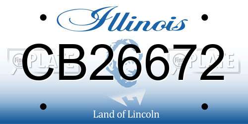 CB26672 Illinois License Plate