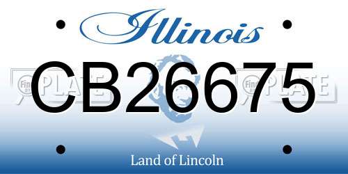 CB26675 Illinois License Plate