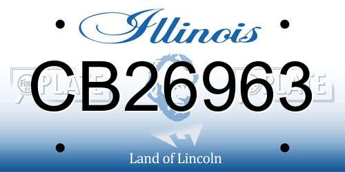 CB26963 Illinois License Plate
