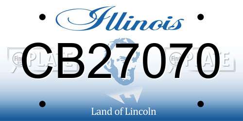 CB27070 Illinois License Plate