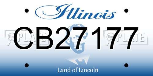 CB27177 Illinois License Plate
