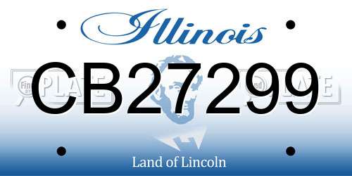 CB27299 Illinois License Plate