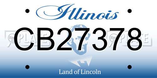 CB27378 Illinois License Plate