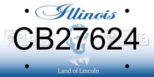 CB27624 Illinois License Plate