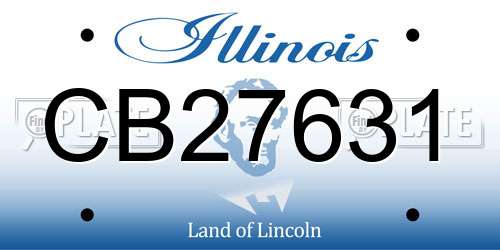 CB27631 Illinois License Plate