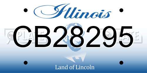 CB28295 Illinois License Plate