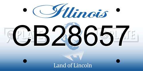CB28657 Illinois License Plate