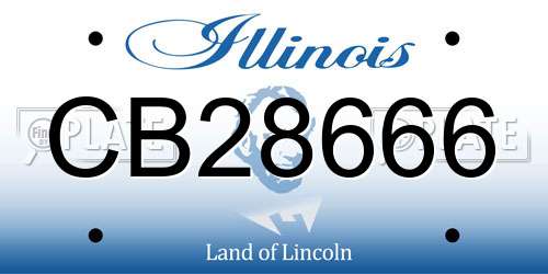 CB28666 Illinois License Plate