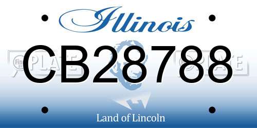 CB28788 Illinois License Plate
