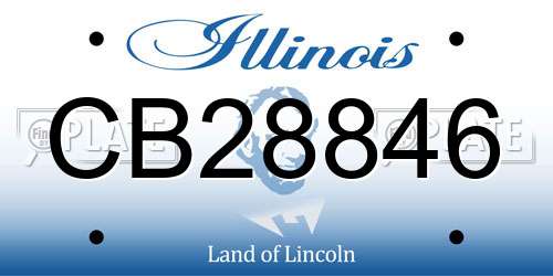 CB28846 Illinois License Plate