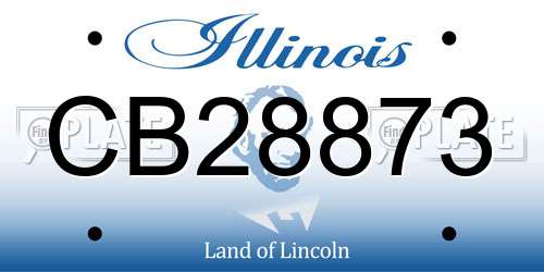 CB28873 Illinois License Plate