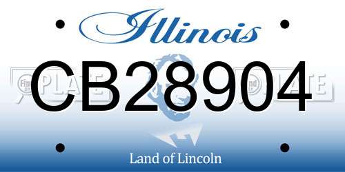 CB28904 Illinois License Plate