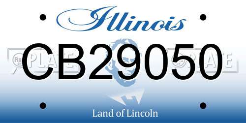 CB29050 Illinois License Plate