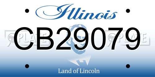 CB29079 Illinois License Plate