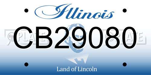 CB29080 Illinois License Plate