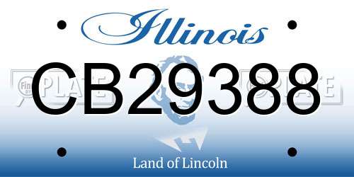 CB29388 Illinois License Plate
