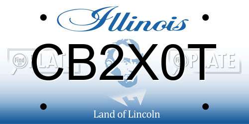 CB2X0T Illinois License Plate