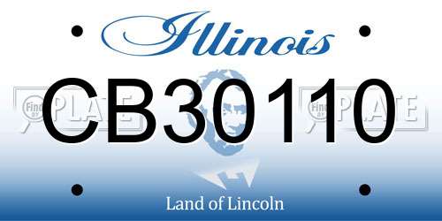 CB30110 Illinois License Plate