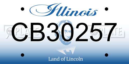 CB30257 Illinois License Plate