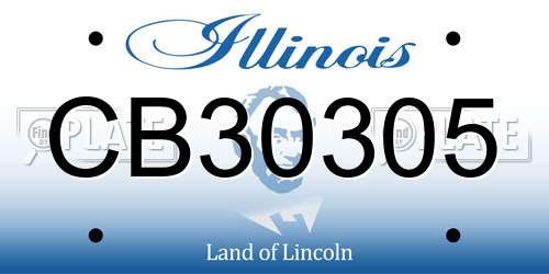 CB30305 Illinois License Plate