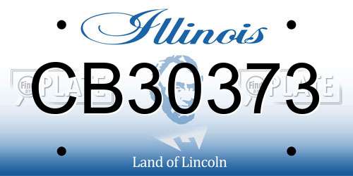 CB30373 Illinois License Plate