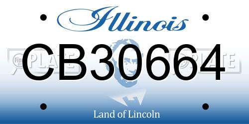 CB30664 Illinois License Plate