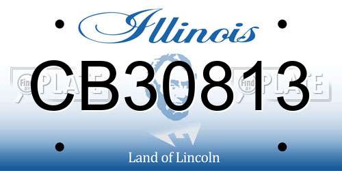 CB30813 Illinois License Plate