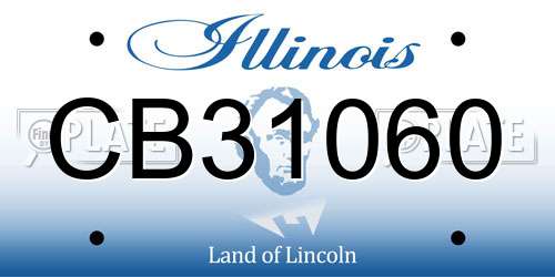 CB31060 Illinois License Plate