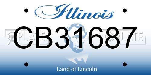 CB31687 Illinois License Plate