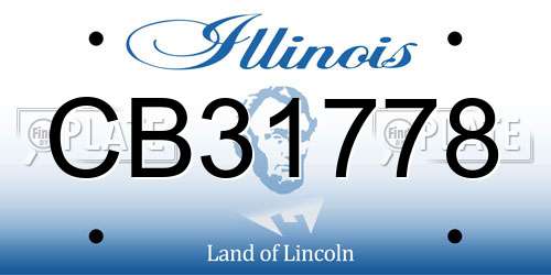 CB31778 Illinois License Plate