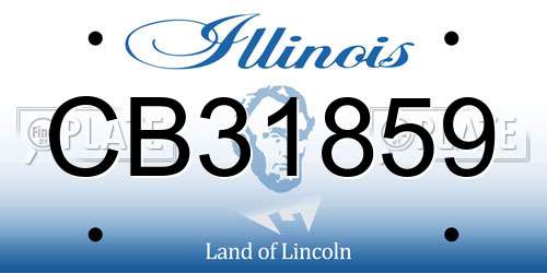 CB31859 Illinois License Plate