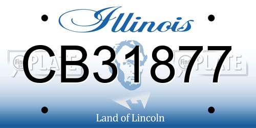 CB31877 Illinois License Plate